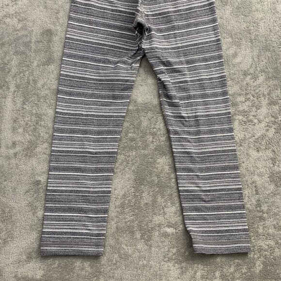 Lululemon Leggings Womens 2 Wunder Under Cropped Striped Athleisure Workout Gym - Picture 10 of 11